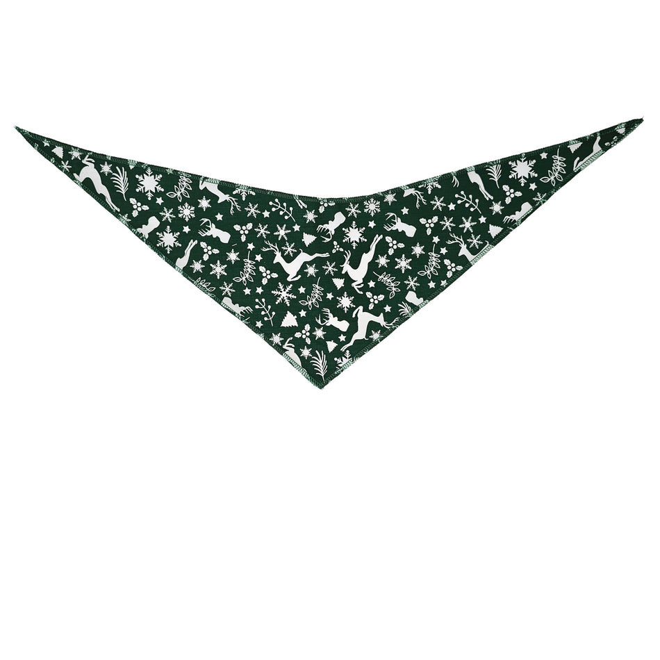 Christma/Winter Tie-On Triangle Dog Bandana | Premium V-Neck Pet Bandana for Grooming, Style & Fashion S3010