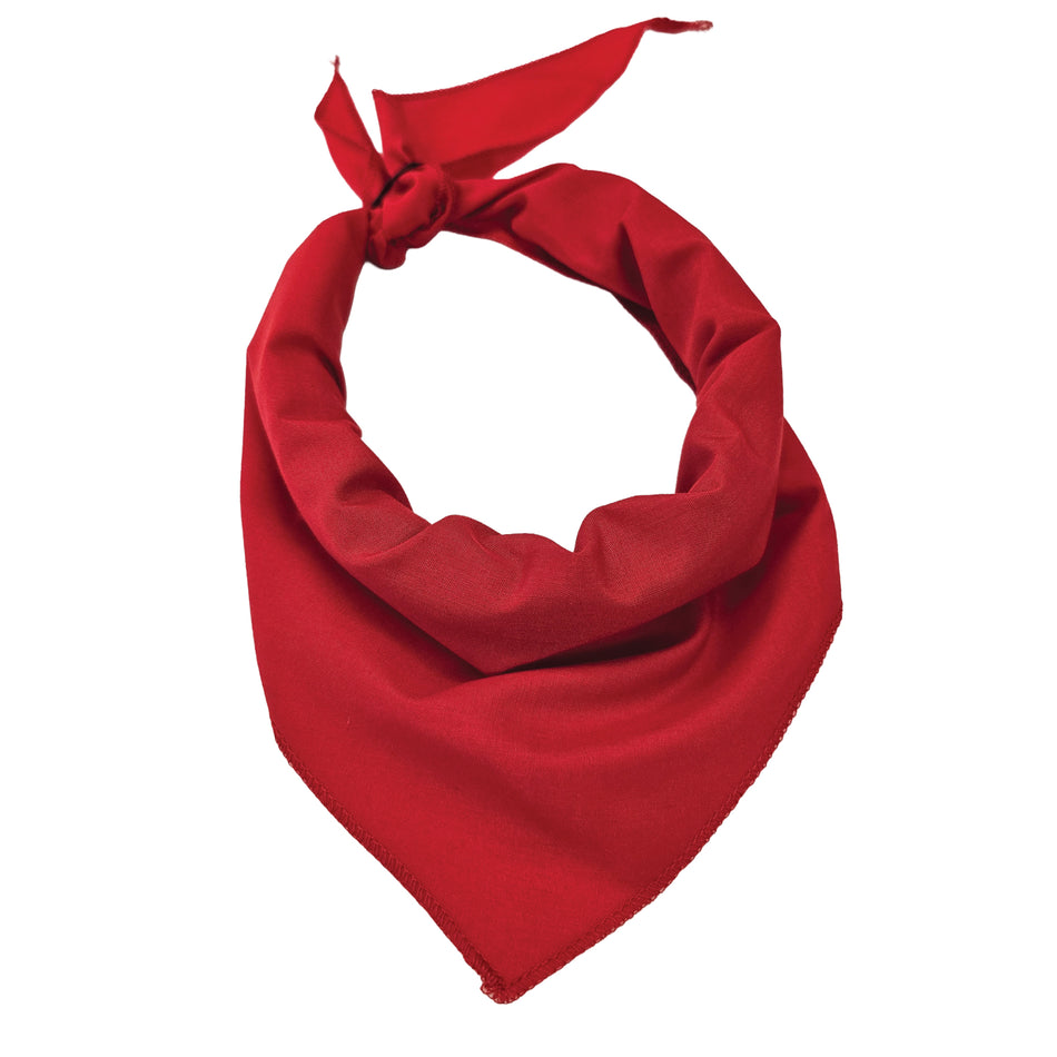 Black Logo Print, Red Bandana | Tie-On Triangle Dog Bandana | Premium V-Neck Pet Bandana for Grooming, Style & Fashion S3602
