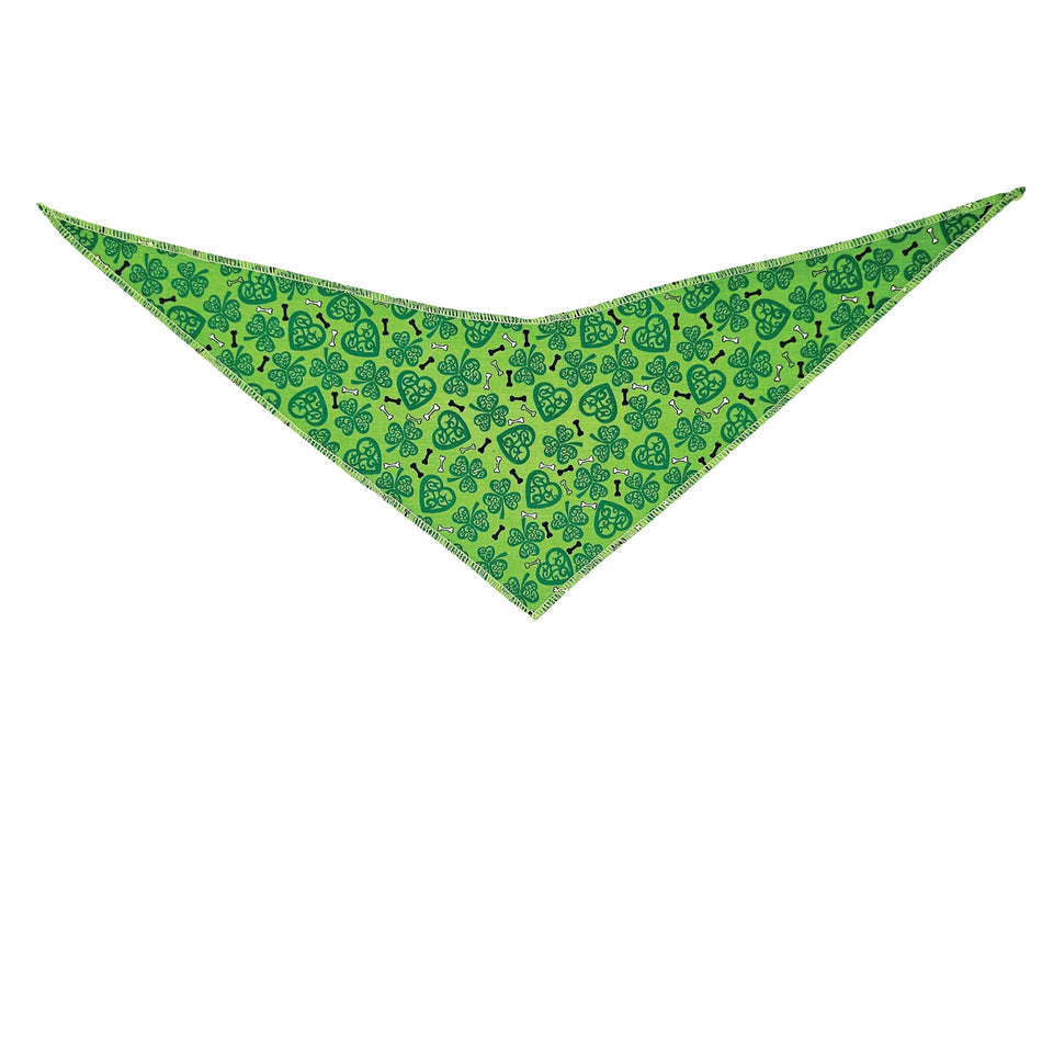St. Patrick's Tie-On Triangle Dog Bandana | Premium V-Neck Pet Bandana for Grooming, Style & Fashion S3108