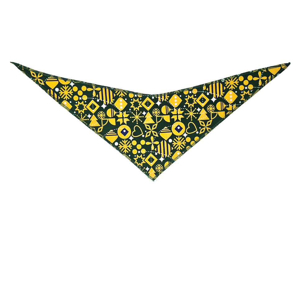 Christmas/Winter Tie-On Triangle Dog Bandana | Premium V-Neck Pet Bandana for Grooming, Style & Fashion S3109