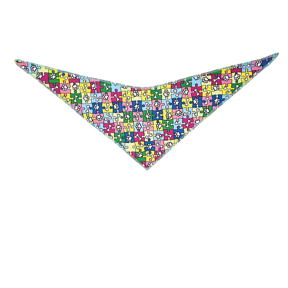 Paws & Bones Tie-On Triangle Dog Bandana | Premium V-Neck Pet Bandana for Grooming, Style & Fashion S3112