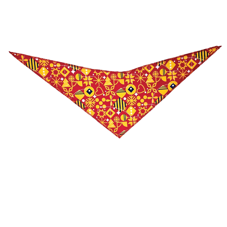 Christmas/Winter Tie-On Triangle Dog Bandana | Premium V-Neck Pet Bandana for Grooming, Style & Fashion S3113