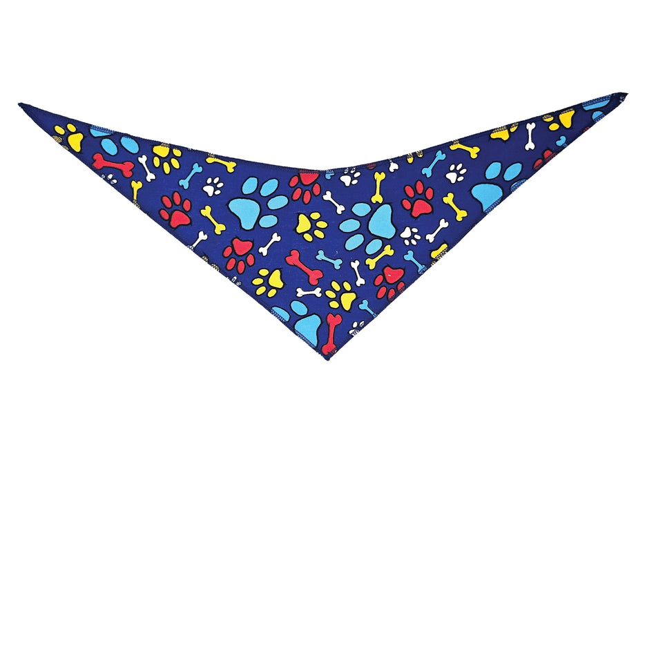 Paws & Bones Tie-On Triangle Dog Bandana | Premium V-Neck Pet Bandana for Grooming, Style & Fashion S3118