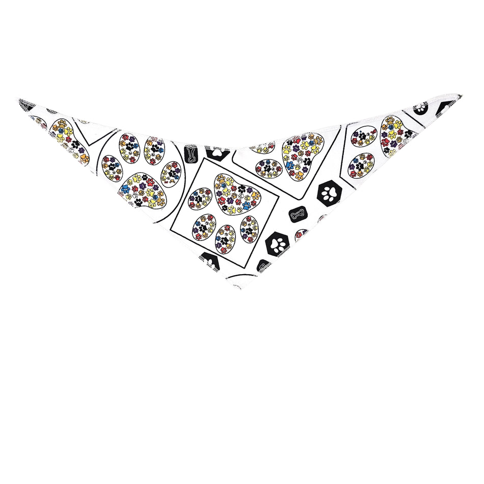 Paws & Bones Tie-On Triangle Dog Bandana | Premium V-Neck Pet Bandana for Grooming, Style & Fashion S3122