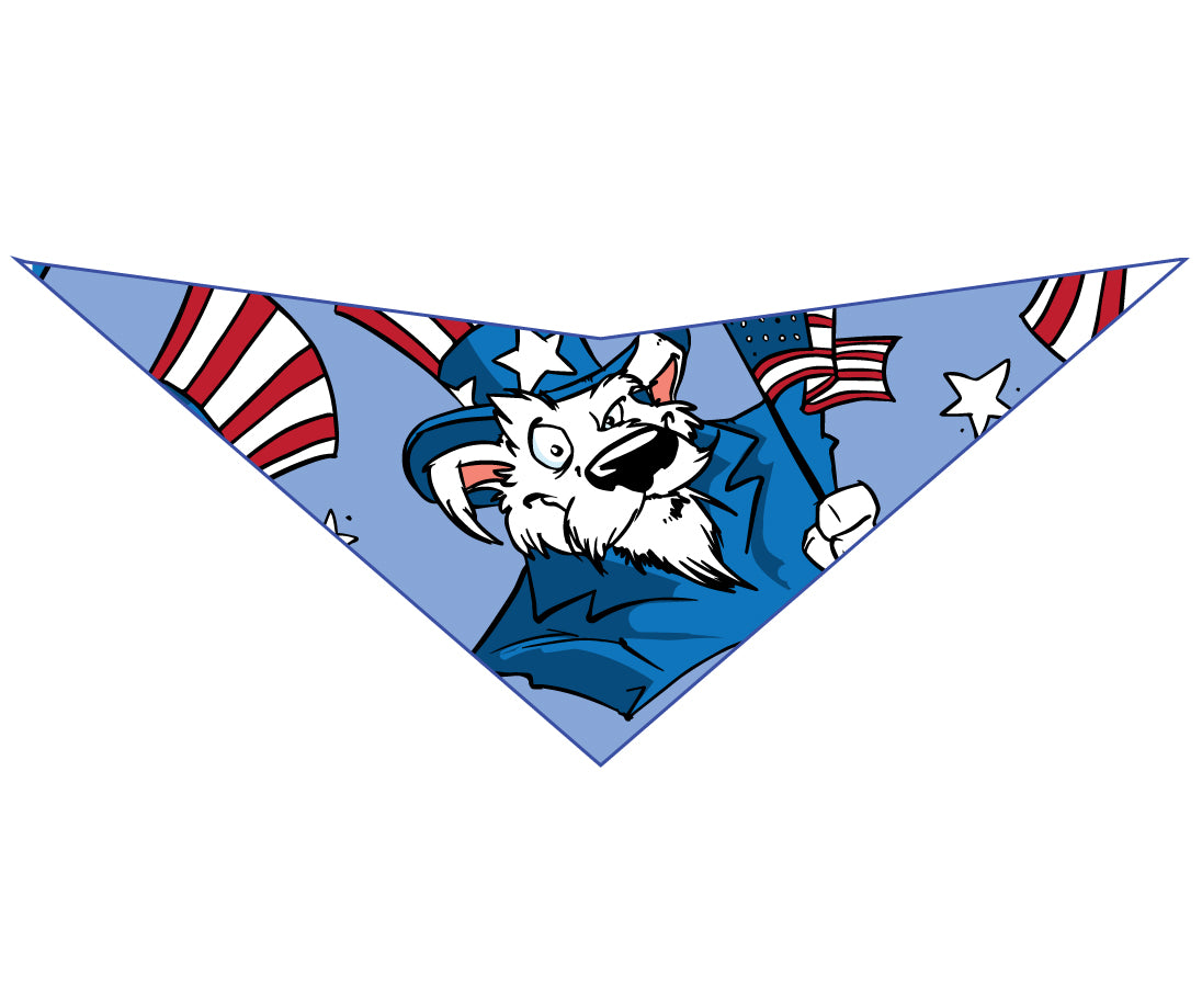 S3128 Uncle Sam Doggie Bandana, Blue