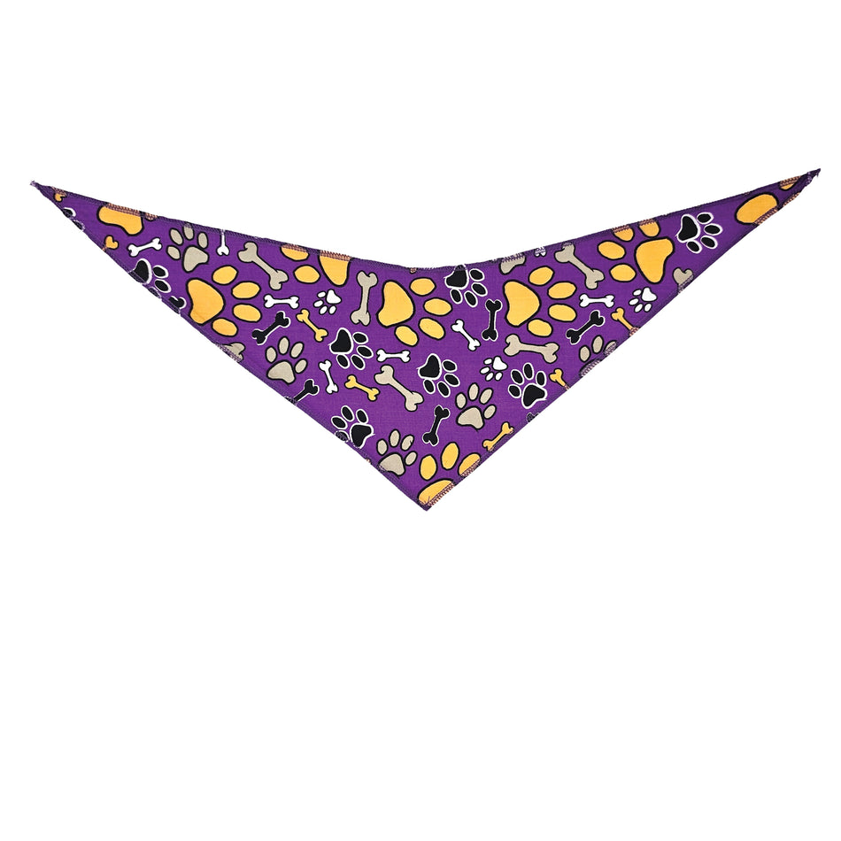 Paws & Bones Tie-On Triangle Dog Bandana | Premium V-Neck Pet Bandana for Grooming, Style & Fashion S3130