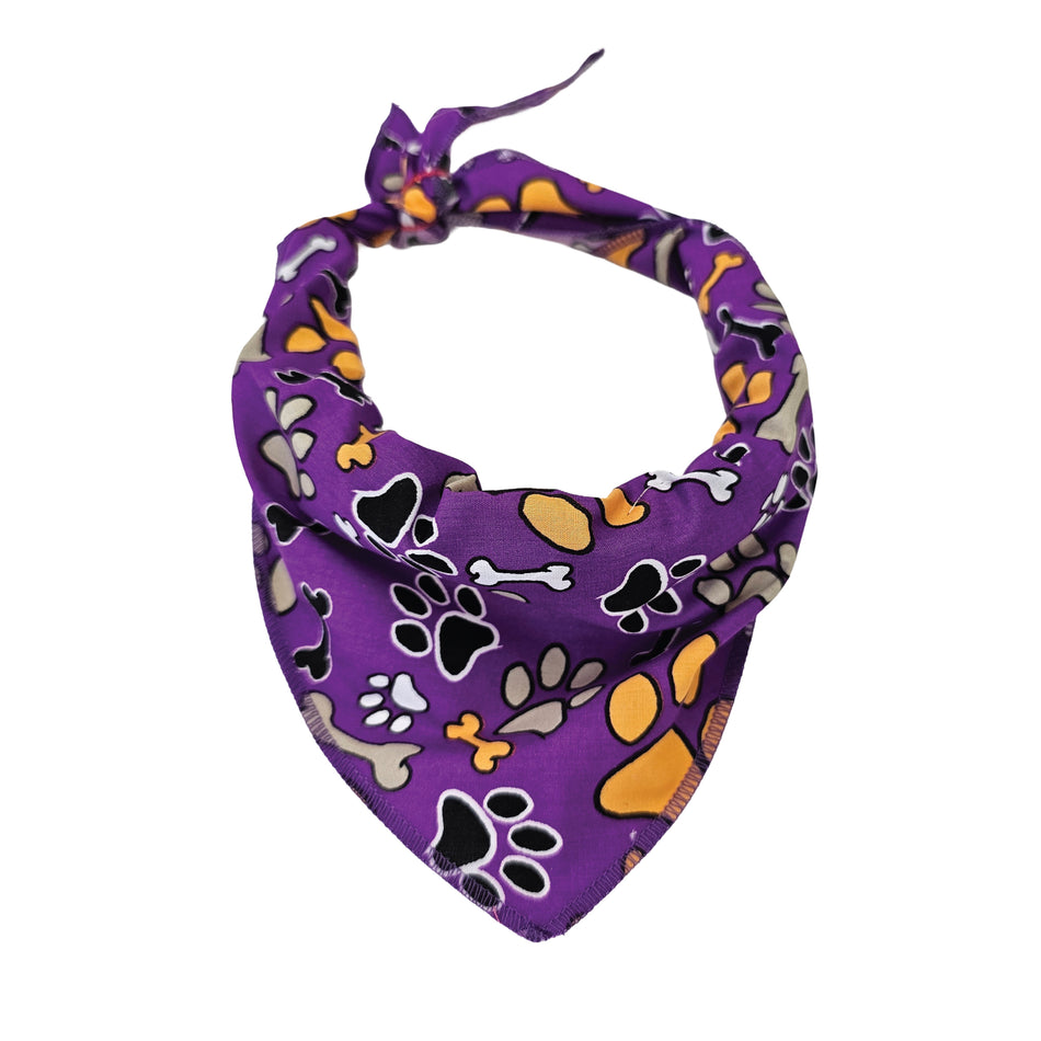 Paws & Bones Tie-On Triangle Dog Bandana | Premium V-Neck Pet Bandana for Grooming, Style & Fashion S3130