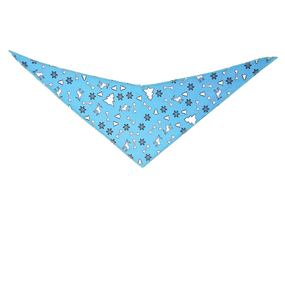 Christmas/Winter Tie-On Triangle Dog Bandana | Premium V-Neck Pet Bandana for Grooming, Style & Fashion S3133