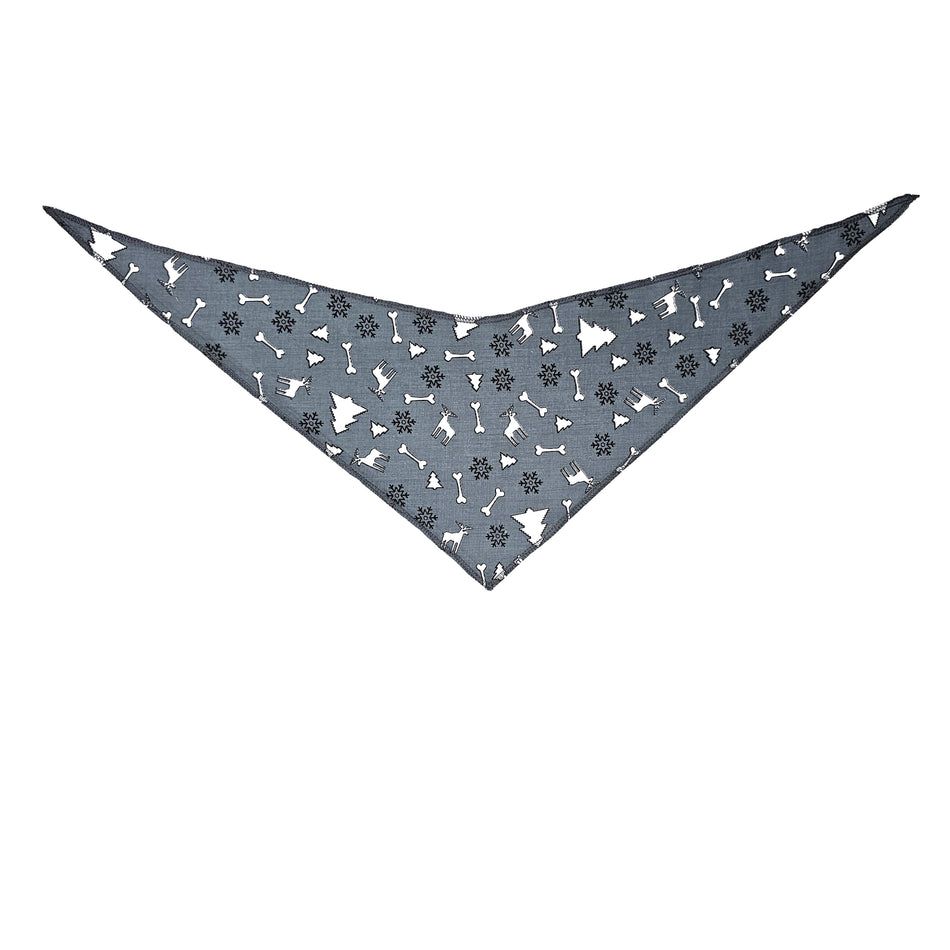 Christmas/Winter Tie-On Triangle Dog Bandana | Premium V-Neck Pet Bandana for Grooming, Style & Fashion S3138
