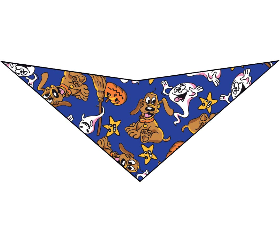 SA3139 Ghosts & Ghouls Doggie Bandana, Blue
