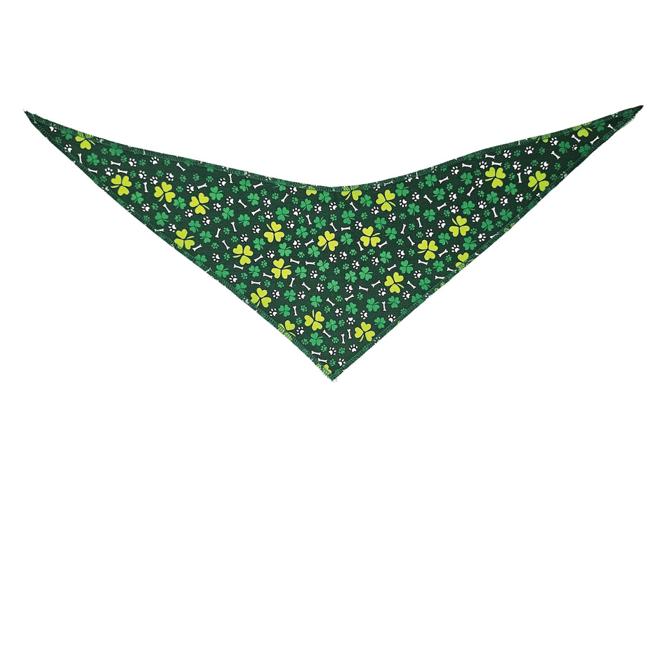 St. Patrick's Tie-On Triangle Dog Bandana | Premium V-Neck Pet Bandana for Grooming, Style & Fashion S3143