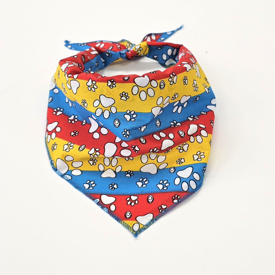 Paws & Bones Tie-On Triangle Dog Bandana | Premium V-Neck Pet Bandana for Grooming, Style & Fashion S3155