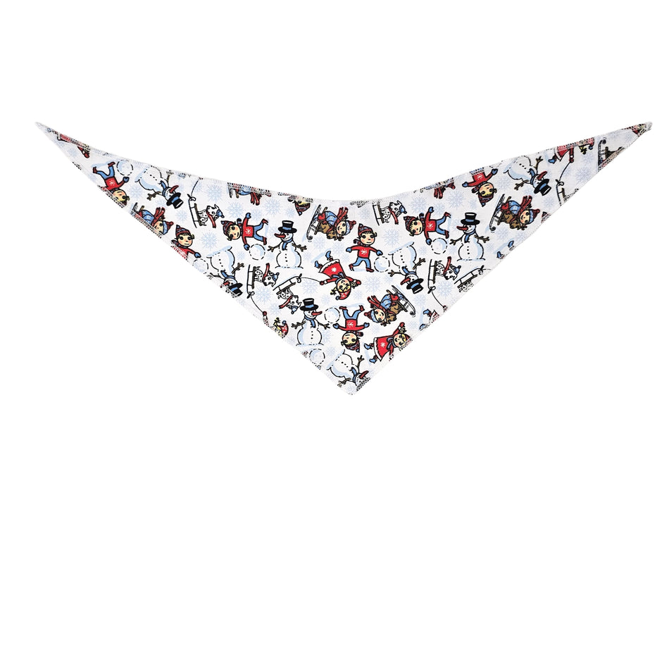 Christmas/Winter Tie-On Triangle Dog Bandana | Premium V-Neck Pet Bandana for Grooming, Style & Fashion S3162