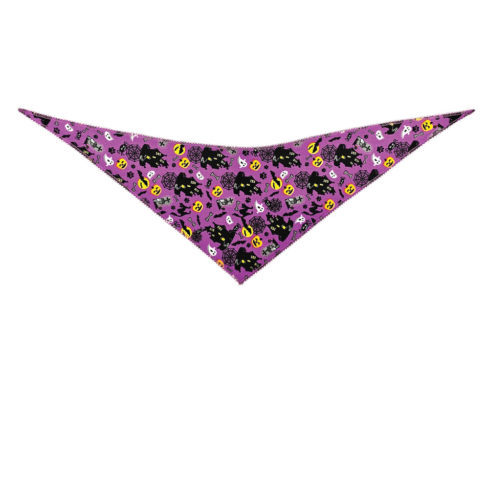 Halloween Tie-On Triangle Dog Bandana | Premium V-Neck Pet Bandana for Grooming, Style & Fashion S3172