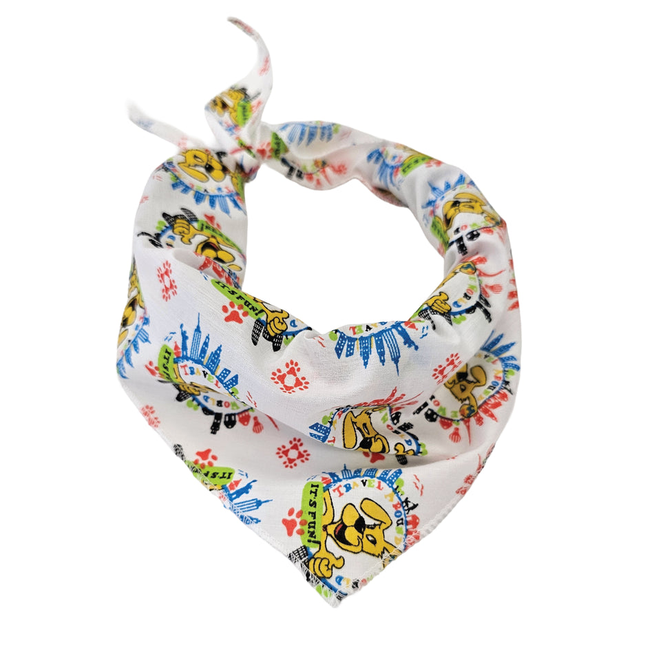 Doggie Tie-On Triangle Dog Bandana | Premium V-Neck Pet Bandana for Grooming, Style & Fashion S3174