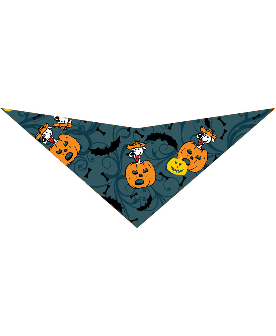 SA3178 Jack O Lantern Doggie Bandana, Blue