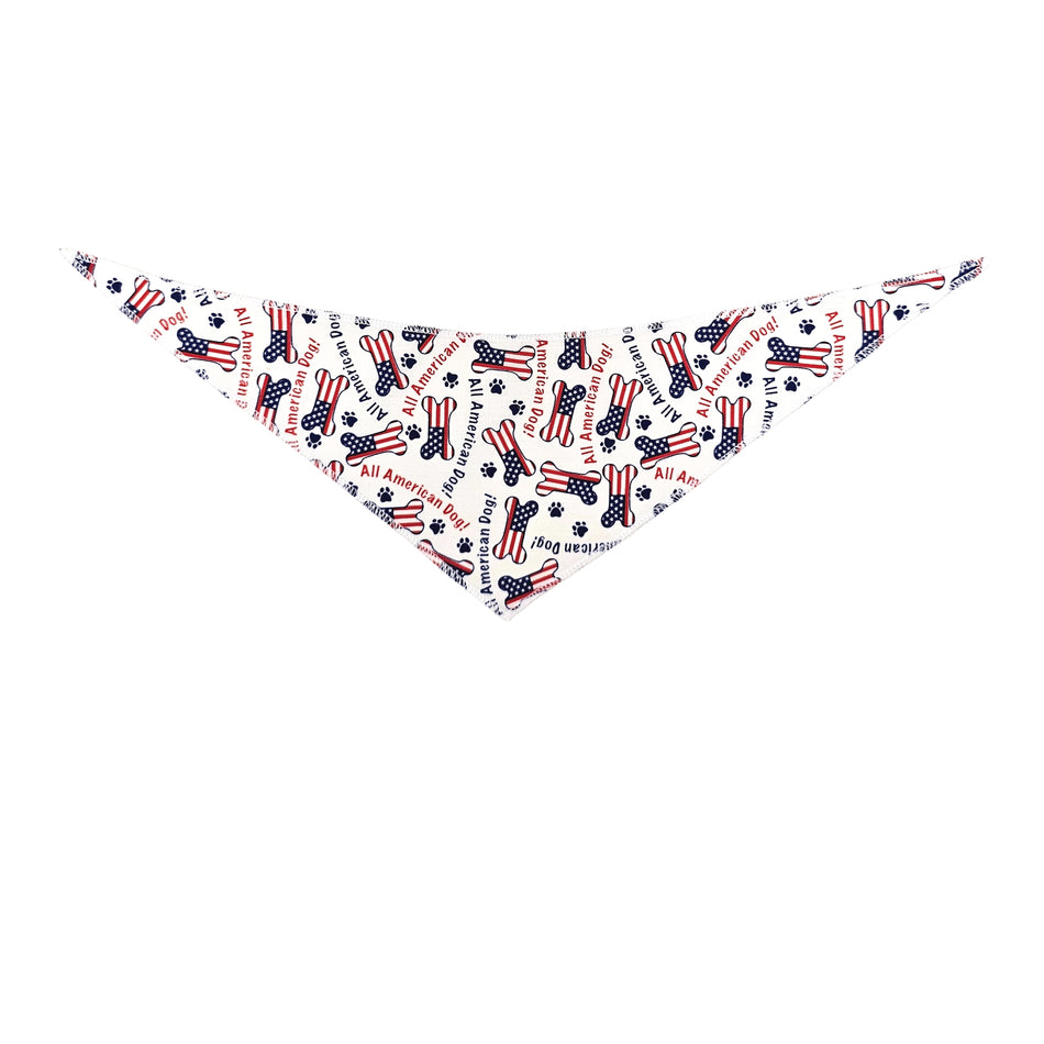 Patriotic/National Day Tie-On Triangle Dog Bandana | Premium V-Neck Pet Bandana for Grooming, Style & Fashion S3184