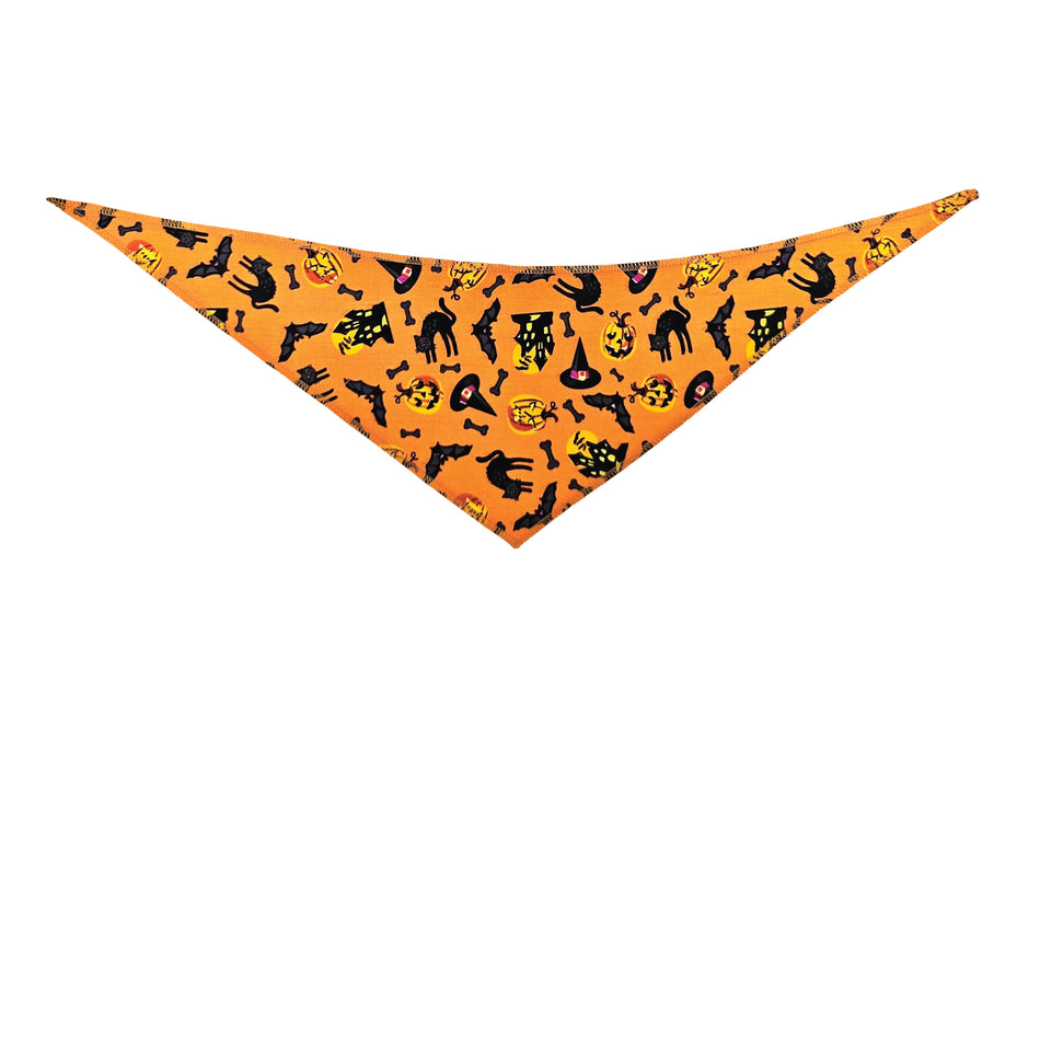 Halloween Tie-On Triangle Dog Bandana | Premium V-Neck Pet Bandana for Grooming, Style & Fashion S3188