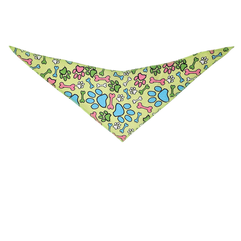 Paws & Bones Tie-On Triangle Dog Bandana | Premium V-Neck Pet Bandana for Grooming, Style & Fashion S3019