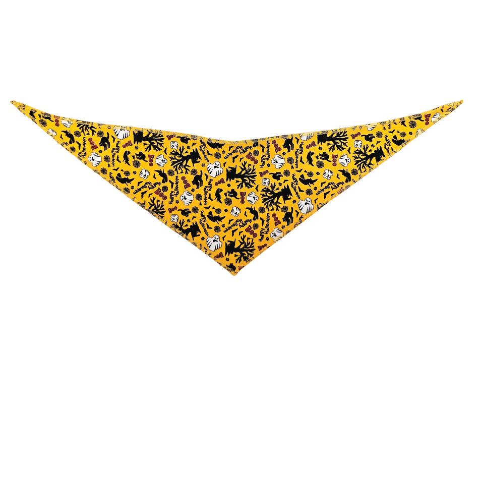 Halloween Tie-On Triangle Dog Bandana | Premium V-Neck Pet Bandana for Grooming, Style & Fashion S3190