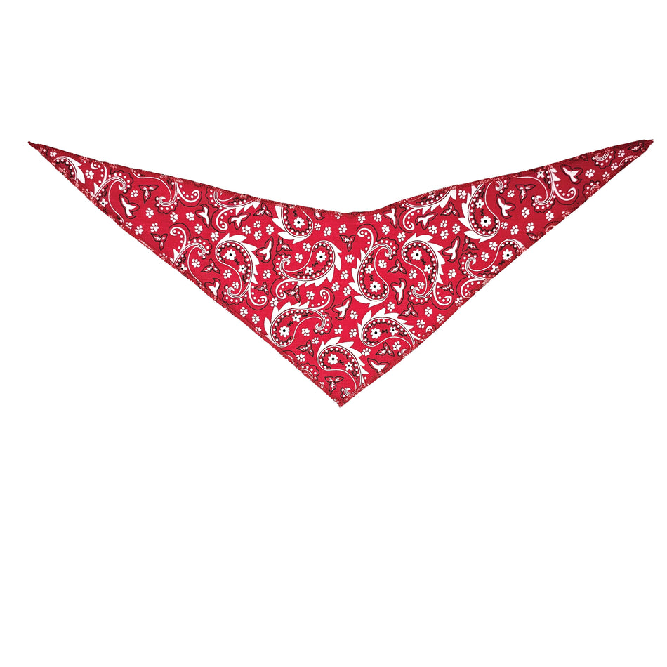 Paisley Tie-On Triangle Dog Bandana | Premium V-Neck Pet Bandana for Grooming, Style & Fashion S3193