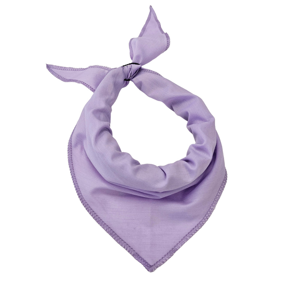 Black Logo Print, Purple/Lavender Bandana | Tie-On Triangle Dog Bandana | Premium V-Neck Pet Bandana for Grooming, Style & Fashion S3612