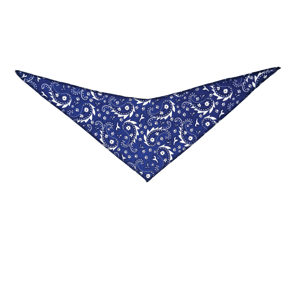 Paisley Tie-On Triangle Dog Bandana | Premium V-Neck Pet Bandana for Grooming, Style & Fashion S3201