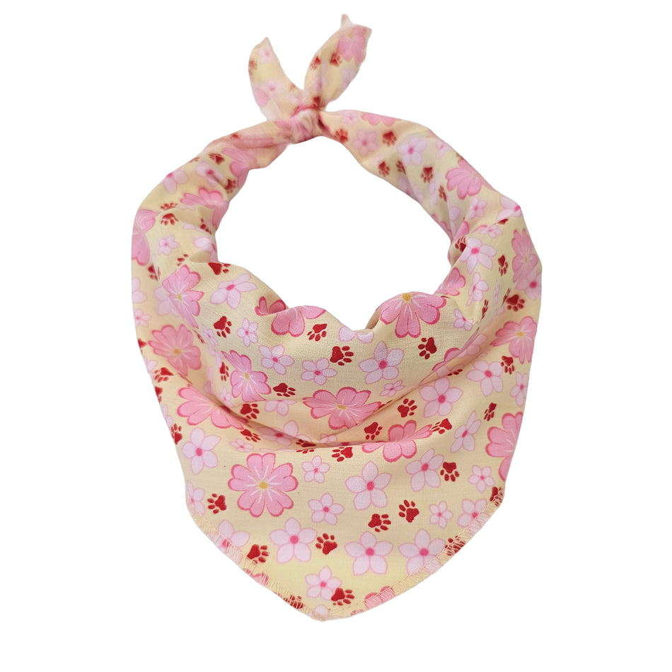 Spring/Summer Tie-On Triangle Dog Bandana | Premium V-Neck Pet Bandana for Grooming, Style & Fashion S3207