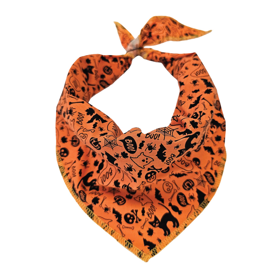 Halloween Tie-On Triangle Dog Bandana | Premium V-Neck Pet Bandana for Grooming, Style & Fashion S3020