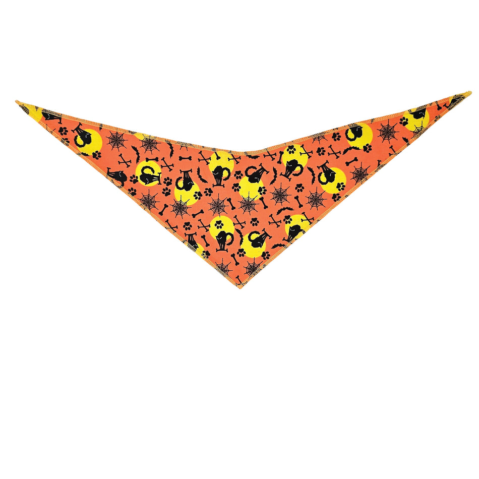 Halloween Tie-On Triangle Dog Bandana | Premium V-Neck Pet Bandana for Grooming, Style & Fashion S3214