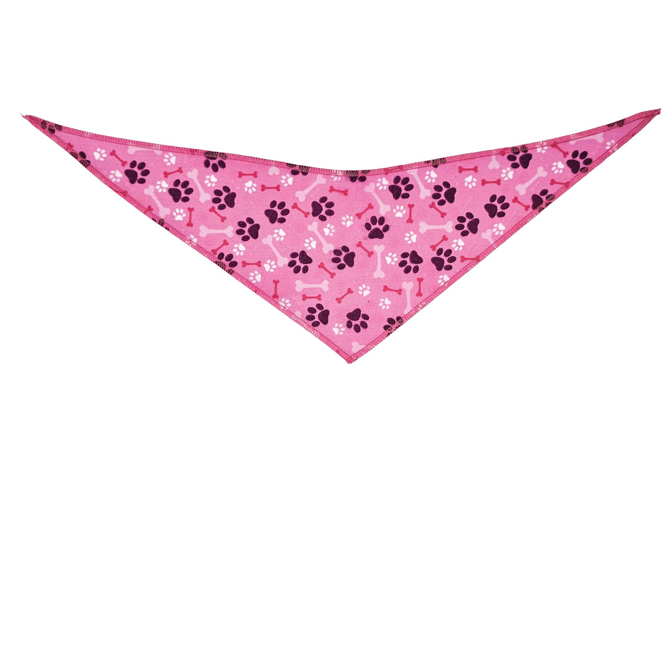 Paws & Bones Tie-On Triangle Dog Bandana | Premium V-Neck Pet Bandana for Grooming, Style & Fashion S3216