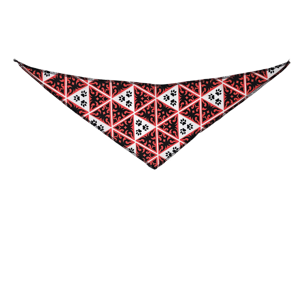 Paws & Bones_Casual Tie-On Triangle Dog Bandana | Premium V-Neck Pet Bandana for Grooming, Style & Fashion S3021