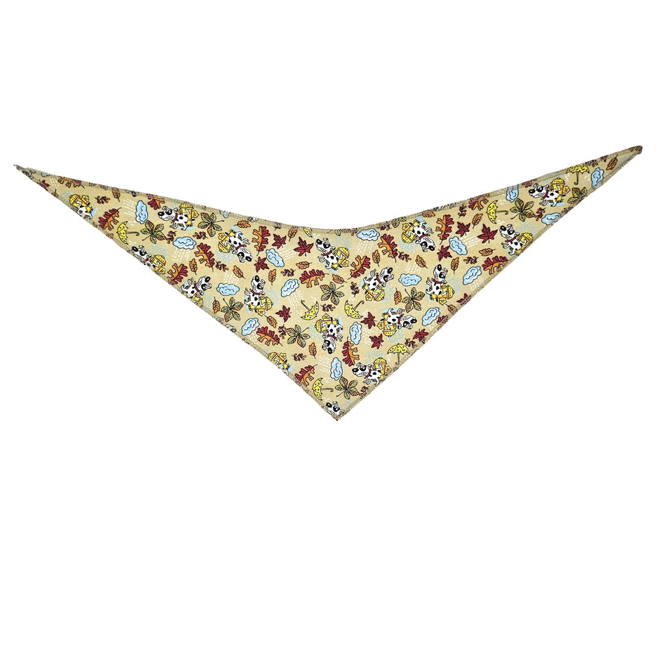 Fall/Thanksgiving Tie-On Triangle Dog Bandana | Premium V-Neck Pet Bandana for Grooming, Style & Fashion S3224