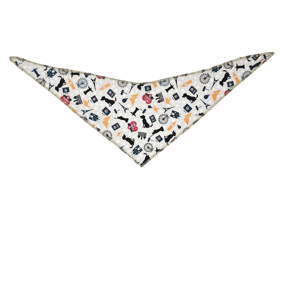 Doggie Tie-On Triangle Dog Bandana | Premium V-Neck Pet Bandana for Grooming, Style & Fashion S3231