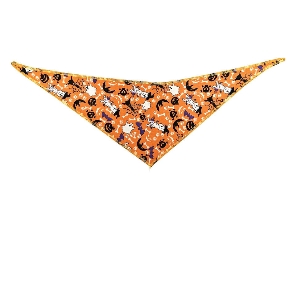 Halloween Tie-On Triangle Dog Bandana | Premium V-Neck Pet Bandana for Grooming, Style & Fashion S3244