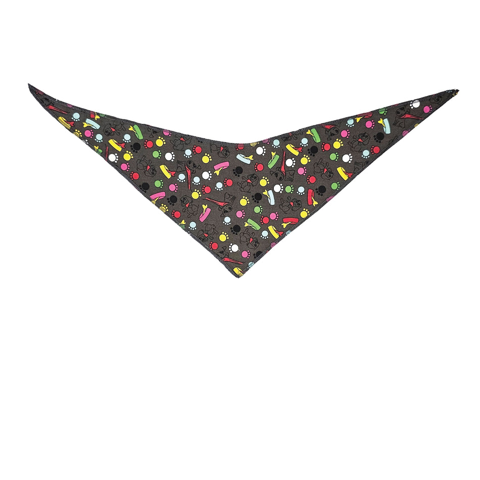 Paws & Bones Tie-On Triangle Dog Bandana | Premium V-Neck Pet Bandana for Grooming, Style & Fashion S3250