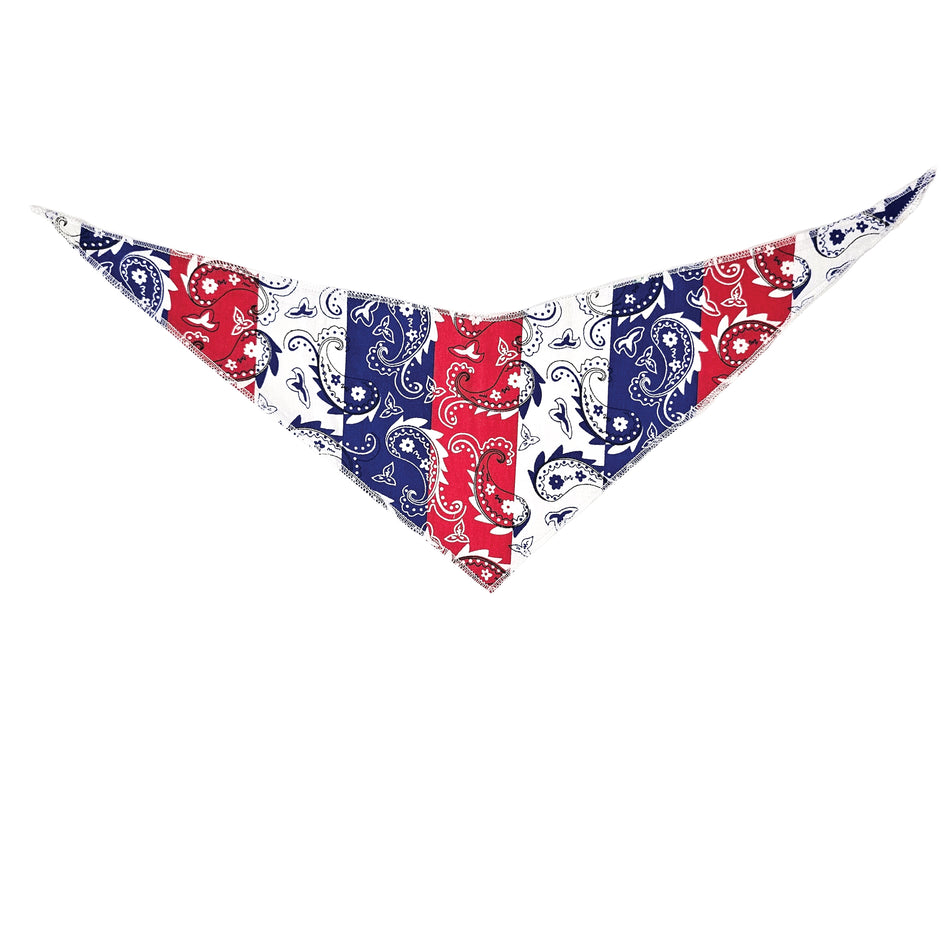 Paisley Tie-On Triangle Dog Bandana | Premium V-Neck Pet Bandana for Grooming, Style & Fashion 100% Cotton S3251
