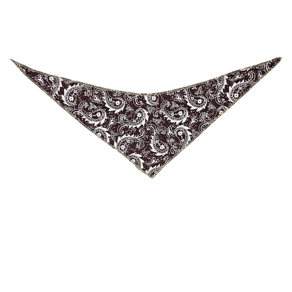 Paisley Tie-On Triangle Dog Bandana | Premium V-Neck Pet Bandana for Grooming, Style & Fashion 100% Cotton S3252