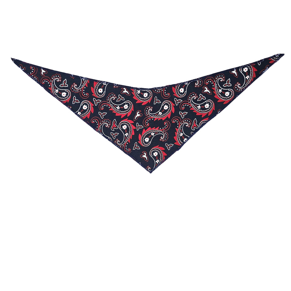 Paisley Tie-On Triangle Dog Bandana | Premium V-Neck Pet Bandana for Grooming, Style & Fashion 100% Cotton S3256