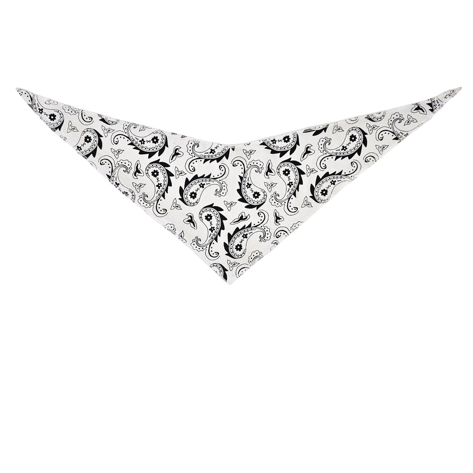 Paisley Tie-On Triangle Dog Bandana | Premium V-Neck Pet Bandana for Grooming, Style & Fashion 100% Cotton S3257