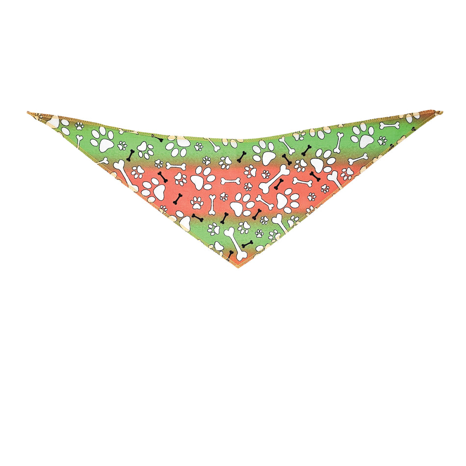 Paws & Bones Tie-On Triangle Dog Bandana | Premium V-Neck Pet Bandana for Grooming, Style & Fashion S3258
