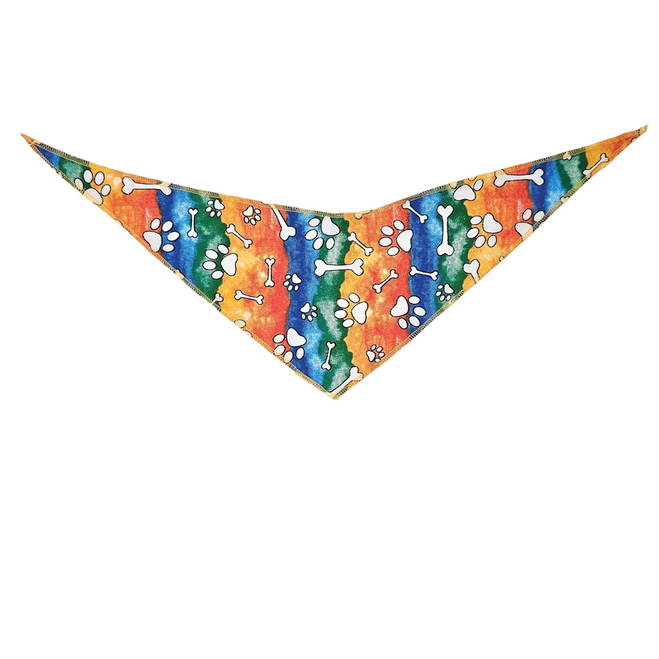 Paws & Bones Tie-On Triangle Dog Bandana | Premium V-Neck Pet Bandana for Grooming, Style & Fashion S3261