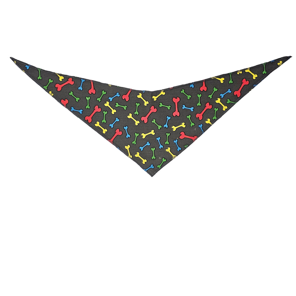 Paws & Bones Tie-On Triangle Dog Bandana | Premium V-Neck Pet Bandana for Grooming, Style & Fashion S3262