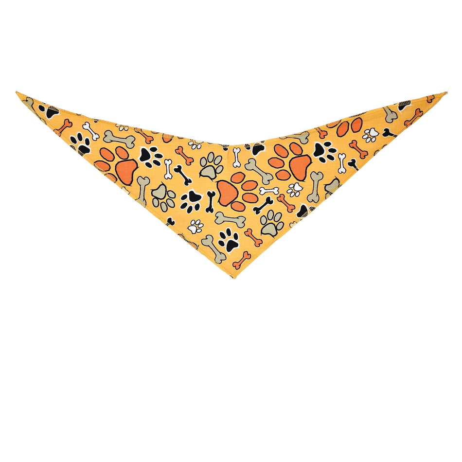 Paws & Bones_Fall/Thanksgiving Tie-On Triangle Dog Bandana | Premium V-Neck Pet Bandana for Grooming, Style & Fashion S3263