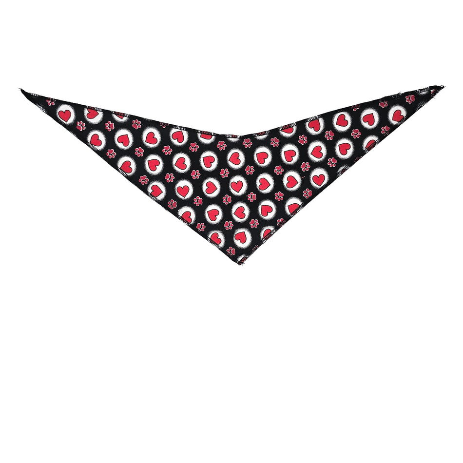 Valentine's Day Tie-On Triangle Dog Bandana | Premium V-Neck Pet Bandana for Grooming, Style & Fashion S3275