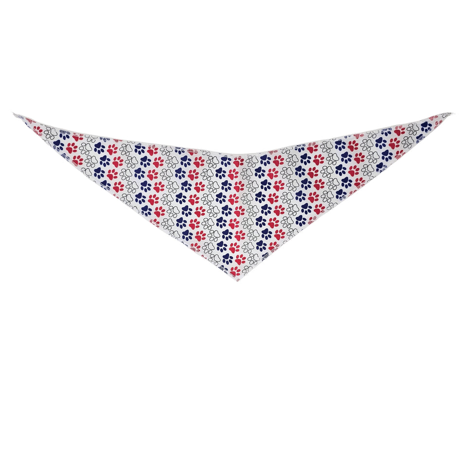 Paws & Bones_Patriotic/National Day Tie-On Triangle Dog Bandana | Premium V-Neck Pet Bandana for Grooming, Style & Fashion S3027