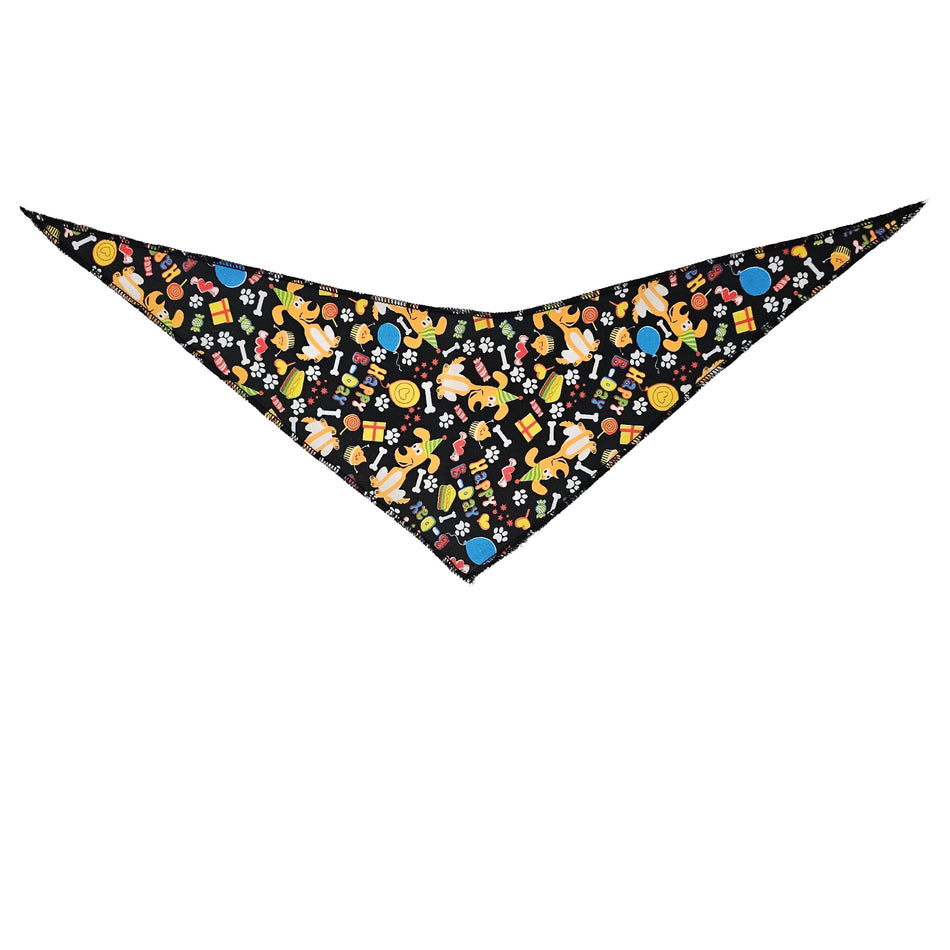 Doggie_Birthday Tie-On Triangle Dog Bandana | Premium V-Neck Pet Bandana for Grooming, Style & Fashion S3032