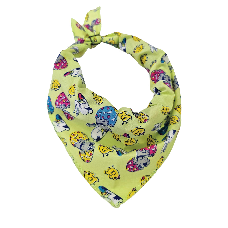 Easter Tie-On Triangle Dog Bandana | Premium V-Neck Pet Bandana for Grooming, Style & Fashion S3038