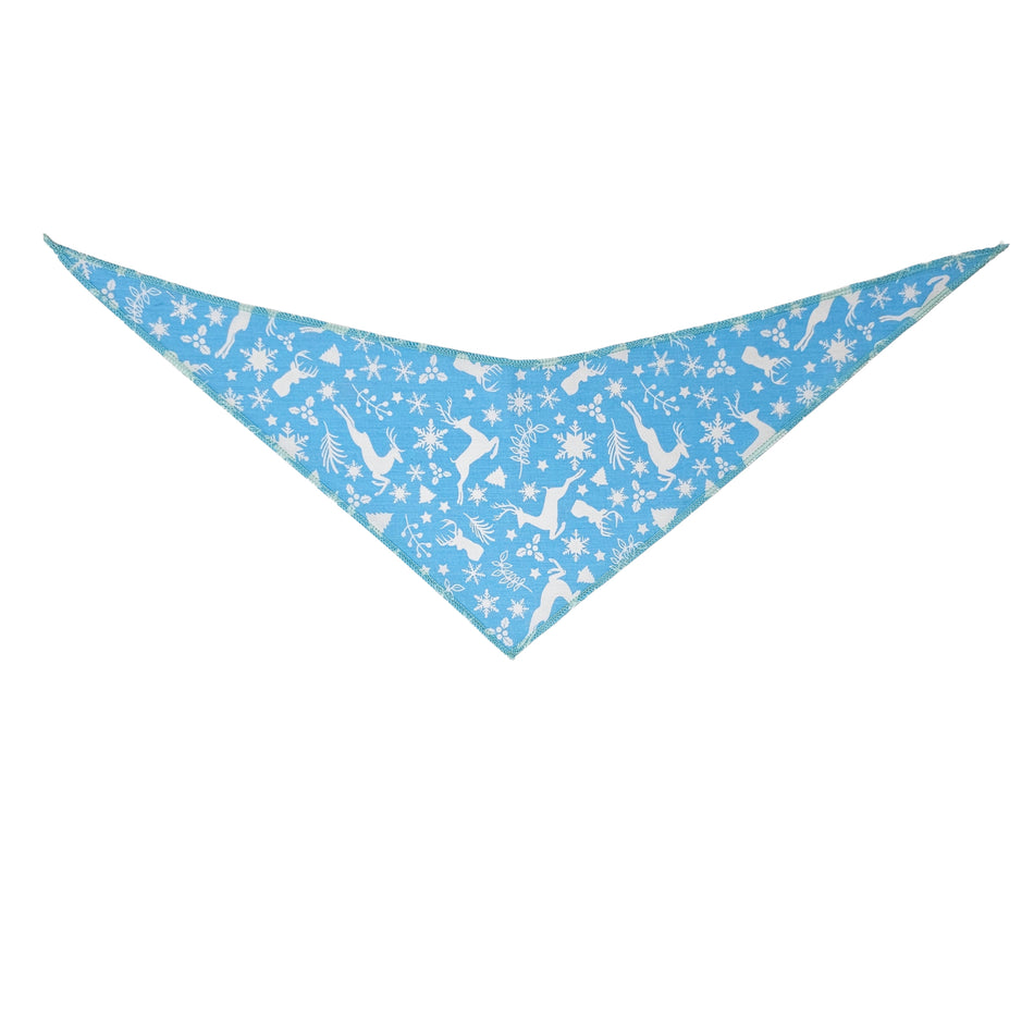 Christmas/Winter Tie-On Triangle Dog Bandana | Premium V-Neck Pet Bandana for Grooming, Style & Fashion S3050