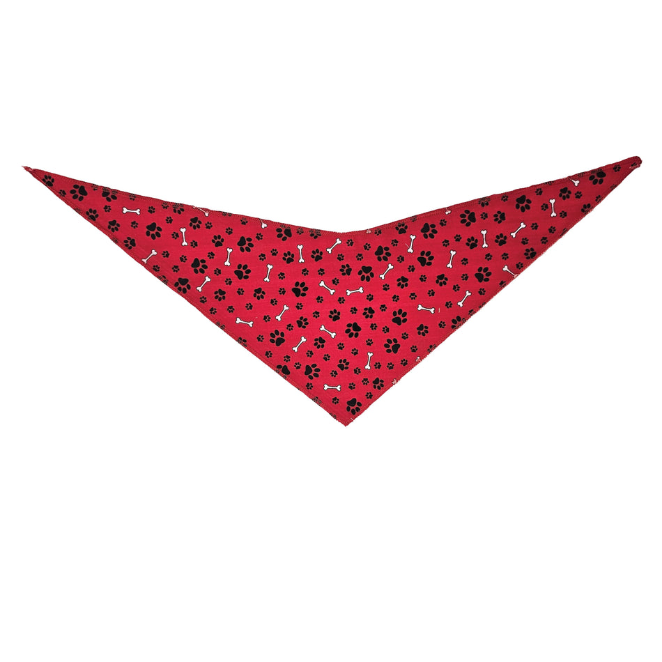 Paws & Bones Tie-On Triangle Dog Bandana | Premium V-Neck Pet Bandana for Grooming, Style & Fashion S3056